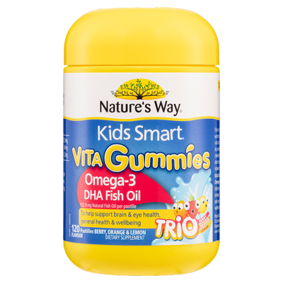 Nature's Way Kids Smart Vita Gummies Omega-3 DHA Fish Oil 120 Pack