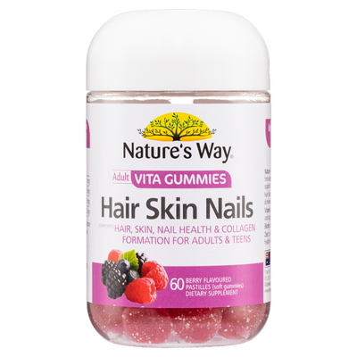 Nature's Way Adult Vita Gummies Hair Skin Nails 60's