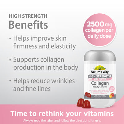 Nature's Way High Strength Adult Vita Gummies Collagen Beauty Complex 50's