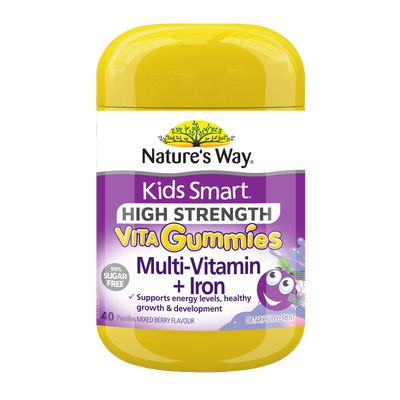 Nature's Way Kids Smart High Strength Vita Gummies Multi-Vitamin + Iron 40s