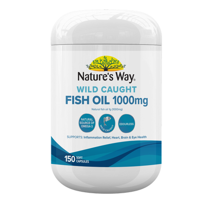 Nature's Way Odourless Fish Oil 1000mg Soft Capsules 80 Pack